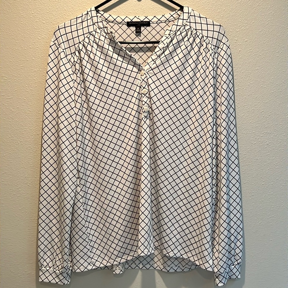 Banana Republic Checkered Blouse